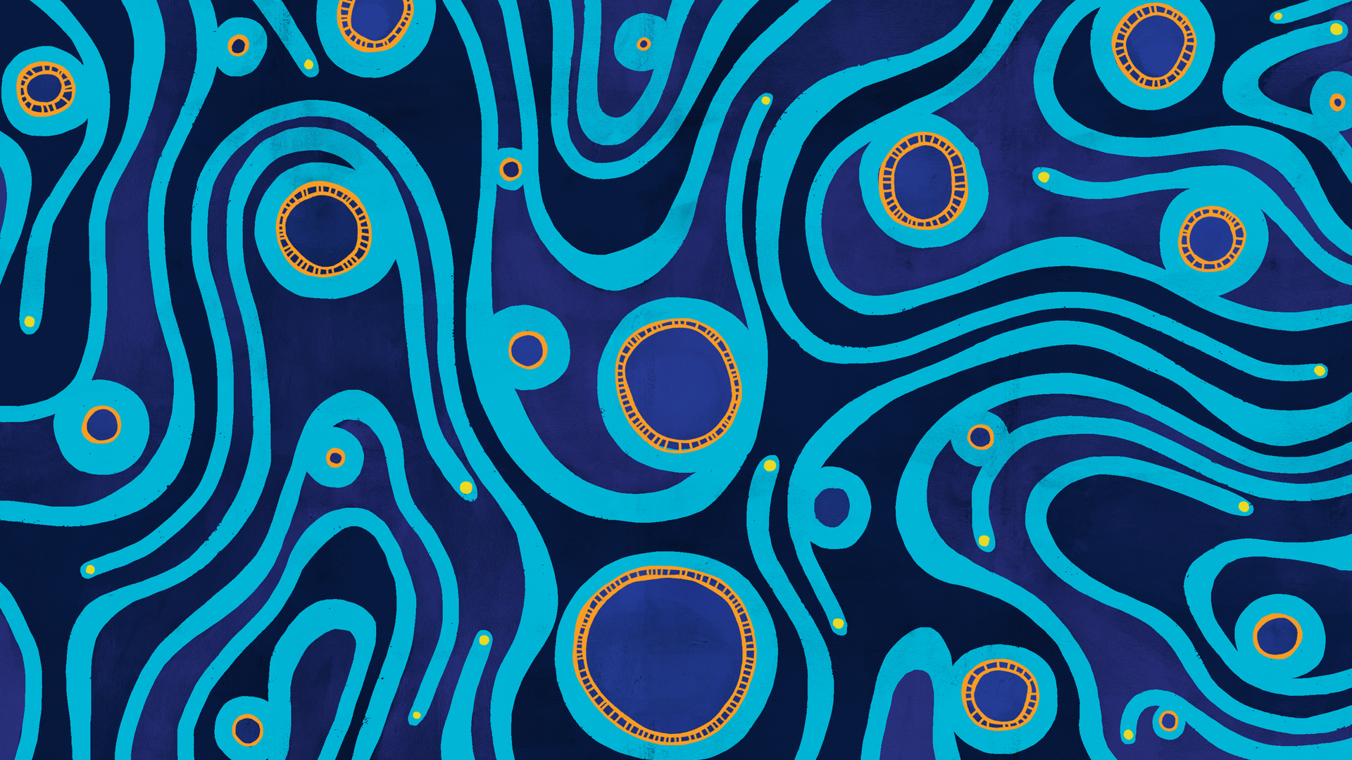 Blue and black indigenous rap artwork
